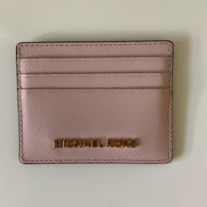 Blush pink Michael Kors card case